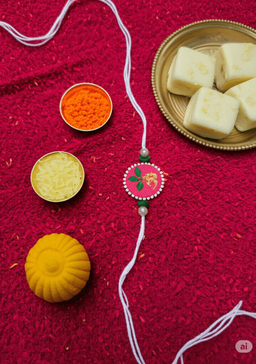 Divine "OM" Hand-Painted Rakhi