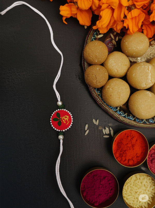 Divine "OM" Hand-Painted Rakhi - Image 2