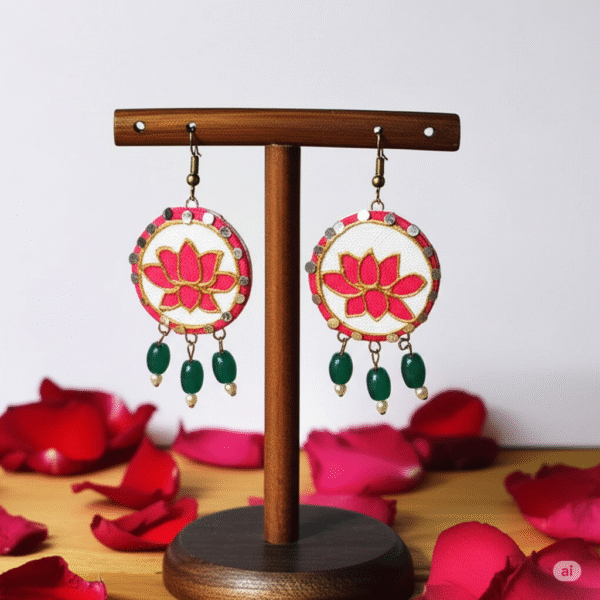 Lippan Lotus Mirror Earrings - Image 2