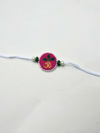 Divine "OM" Hand-Painted Rakhi