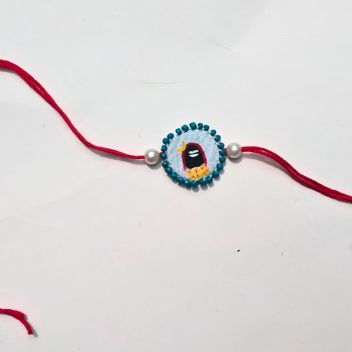 Divine Shivling Hand-Painted Rakhi