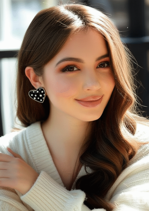 Handcrafted Heartfelt Dots Studs Earrings