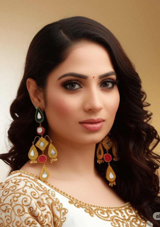 Jaipuri Handcrafted Mirror Jhumka