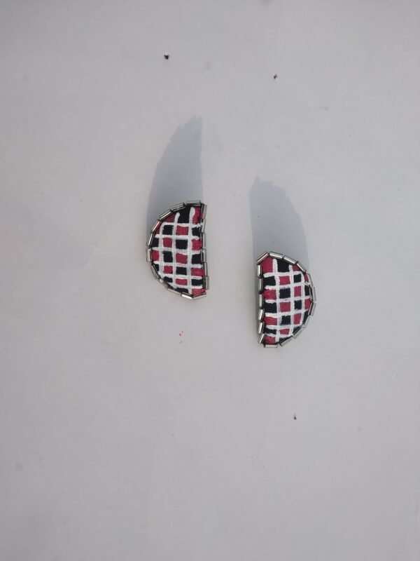 Half Circle Hand Painted Earring - Image 2