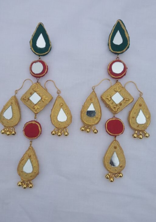 Jaipuri Handcrafted Mirror Jhumka