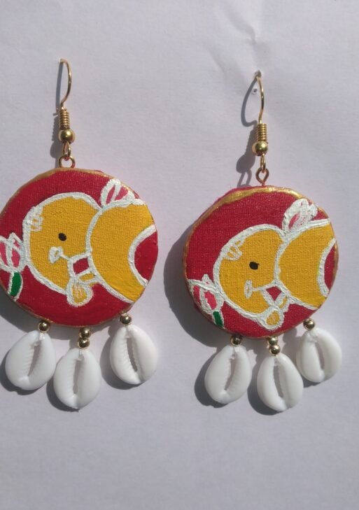 Siddhivinayak (Ganesha) Hand-Painted Earrings